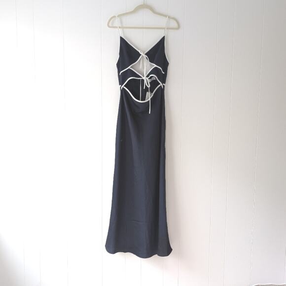 NWT MISHA (Anthropologie) Ramira V-Neck Cutout Navy Midi/Maxi Dress, size L - Picture 2 of 10